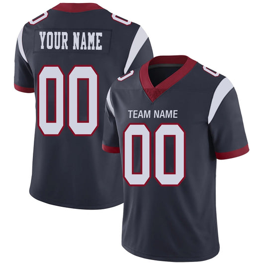 Custom H.Texans Navy Personalized Design Football Jerseys