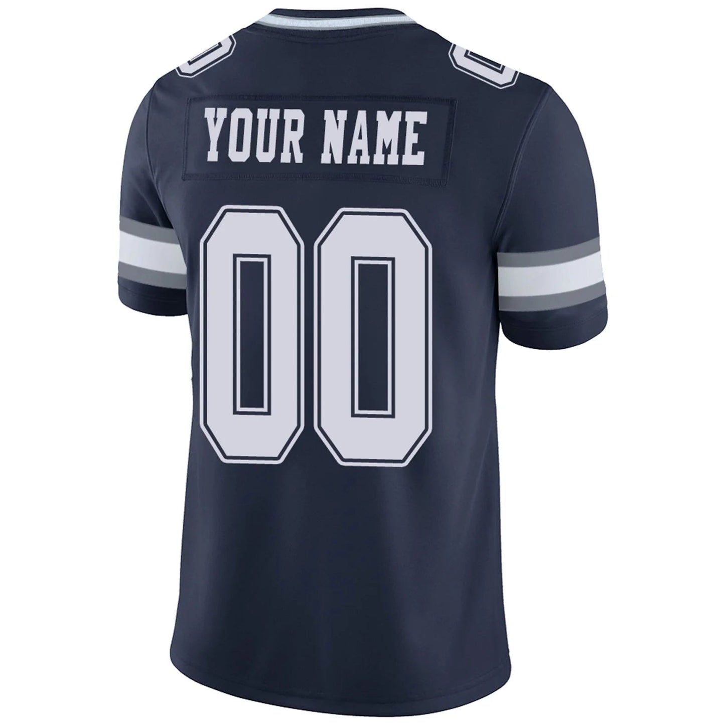 Custom D.Cowboys Navy Personalized Design Football Jerseys