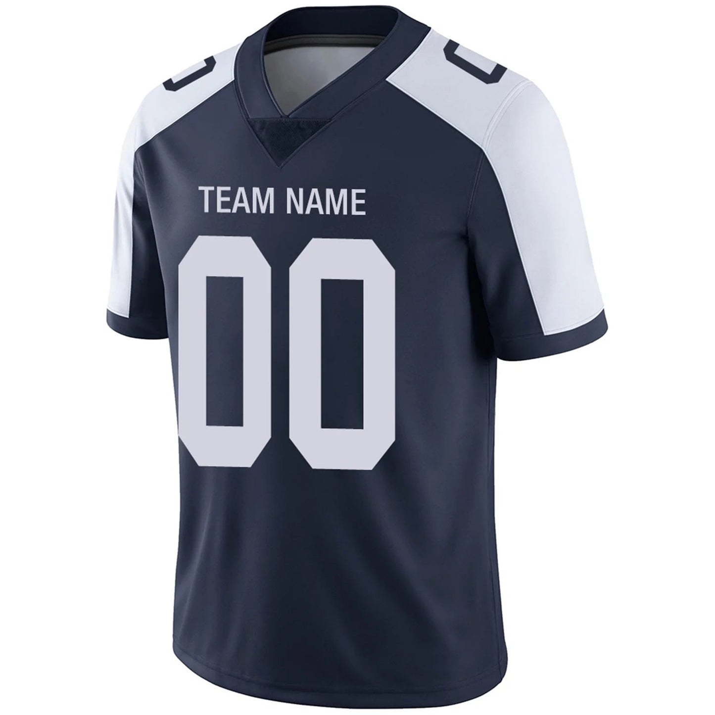 Custom D.Cowboys Navy White Personalized Design Football Jerseys