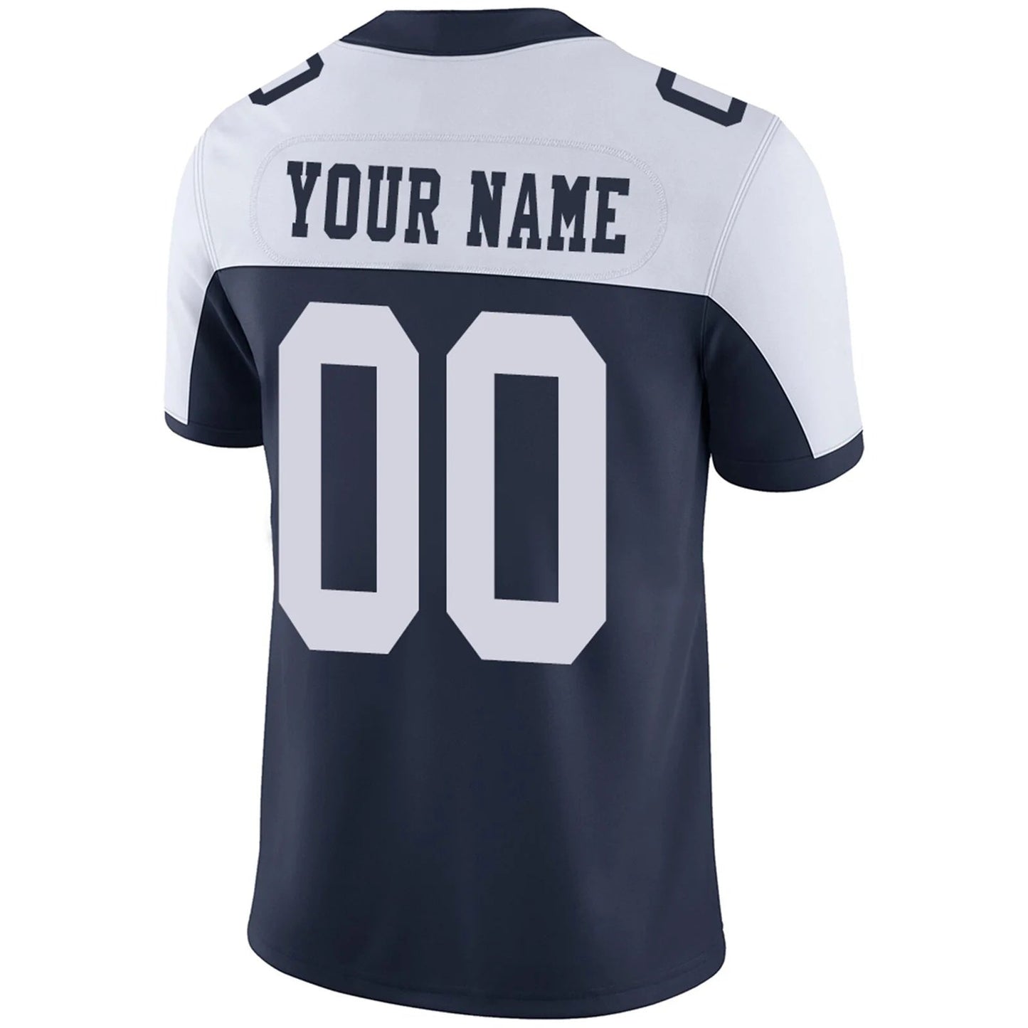 Custom D.Cowboys Navy White Personalized Design Football Jerseys
