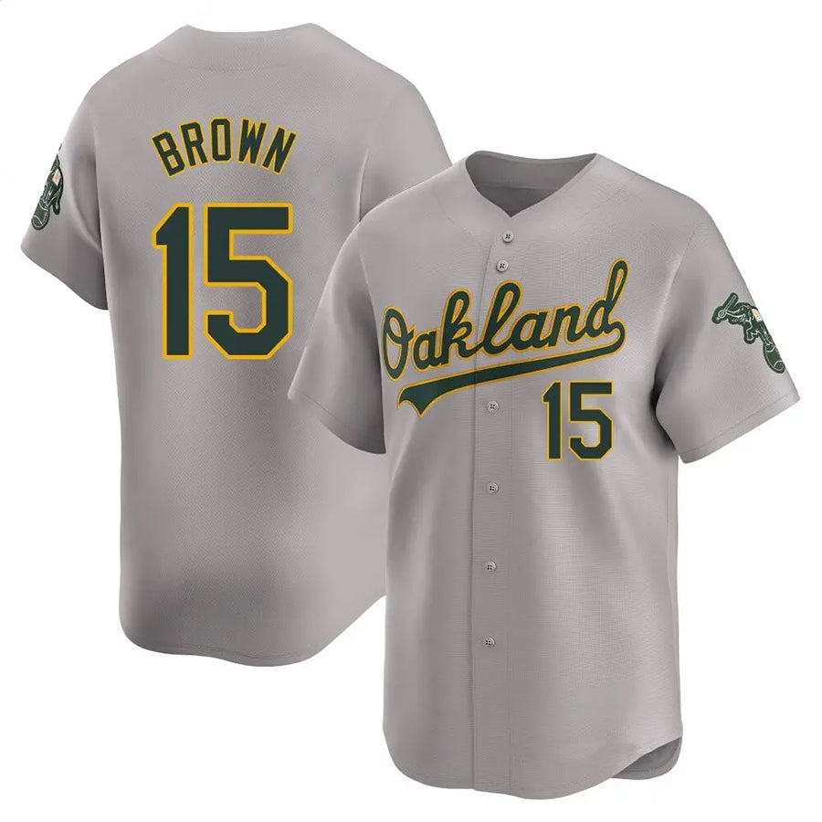 O.Athletics #15 Seth Brown Player Gray Home Limited Baseball Jerseys