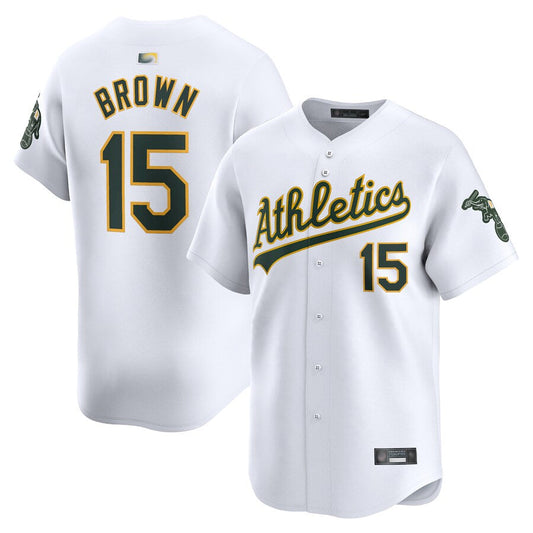 O.Athletics #15 Seth Brown Player White Home Limited Baseball Jerseys