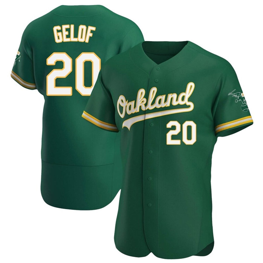 O.Athletics #20 Zack Gelof Player Green Home Limited Elite Baseball Jerseys