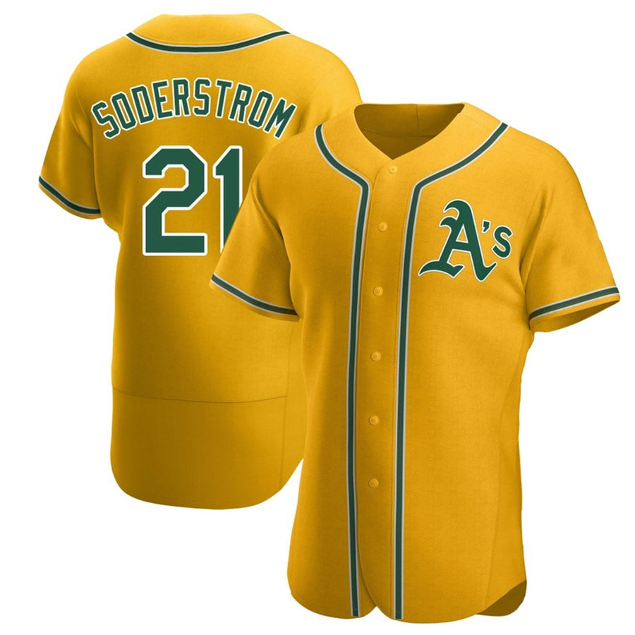 O.Athletics #21 Tyler Soderstrom Player Glod Limited Elite Baseball Jerseys