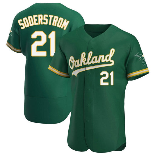 O.Athletics #21 Tyler Soderstrom Player Green Home Limited Elite Baseball Jerseys