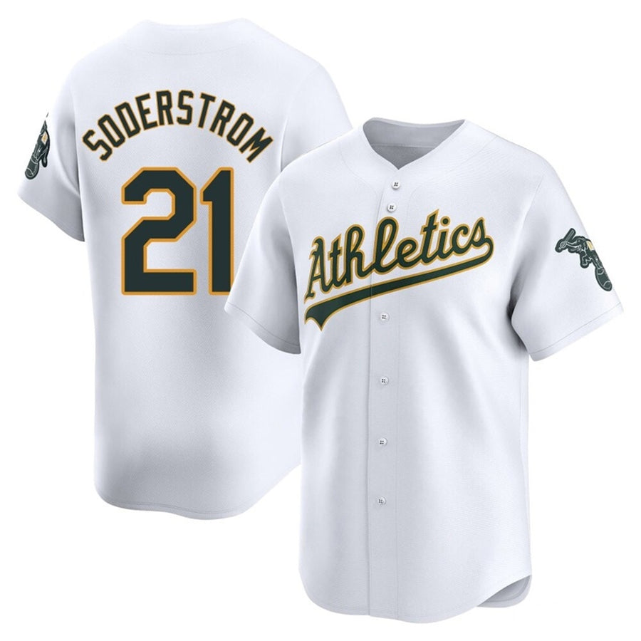O.Athletics #21 Tyler Soderstrom Player White Home Replica Baseball Jerseys