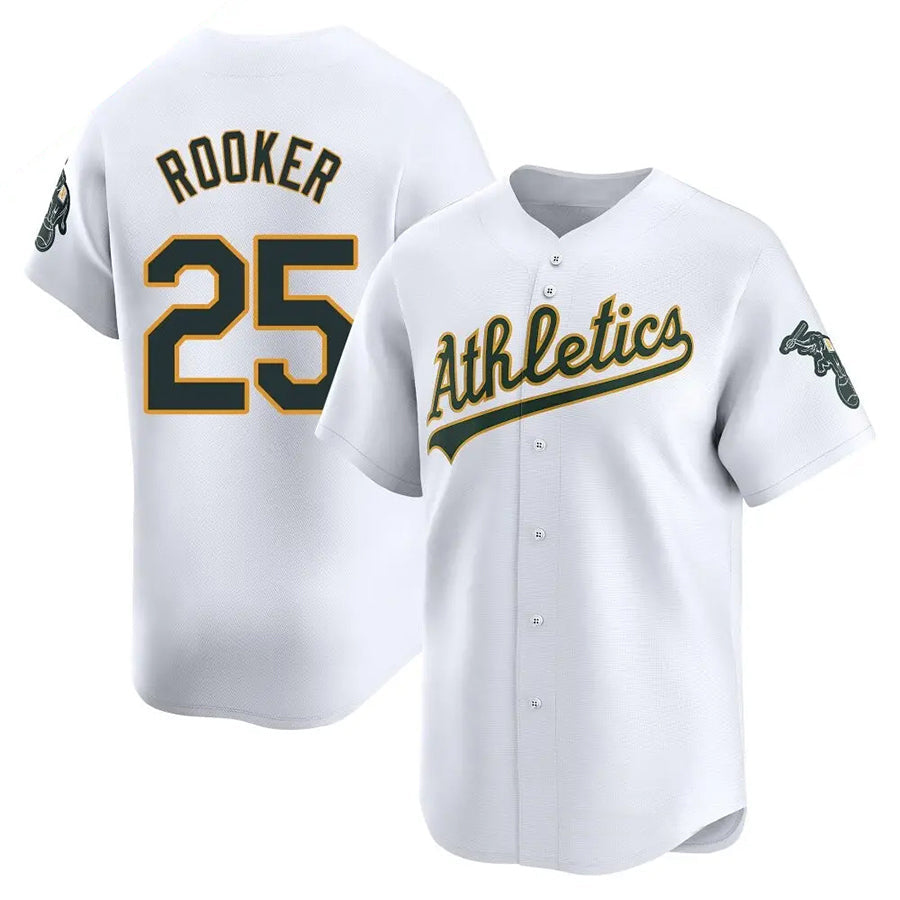 O.Athletics #25 Brent Rooker Player White Limited Home Baseball Jerseys