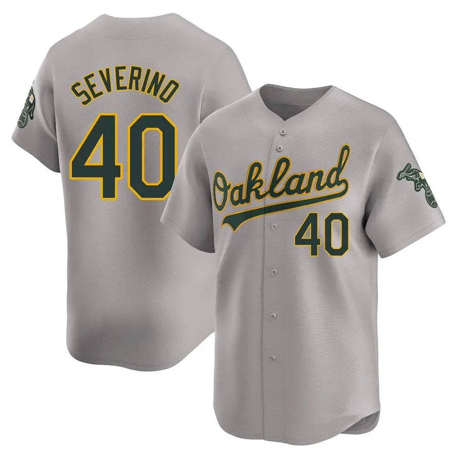 O.Athletics #40 Luis Severino Player Gray City Connect Replica Baseball Jerseys