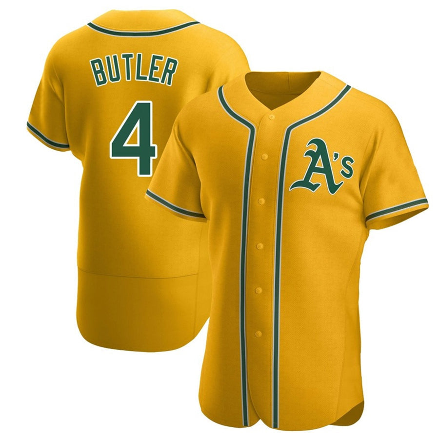 O.Athletics #4 Lawrence Butler Player Gold  Home Limited Elite Baseball Jerseys