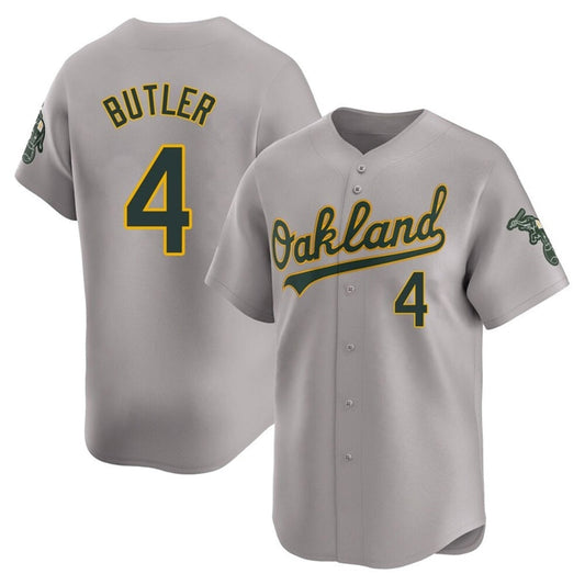 O.Athletics #4 Lawrence Butler Player Gray  Home Limited Baseball Jerseys