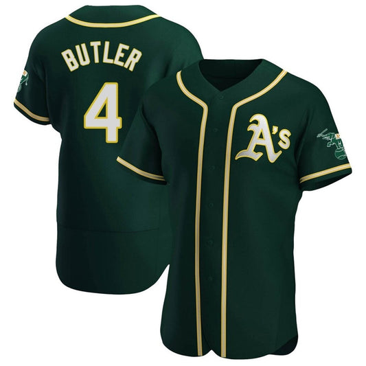 O.Athletics #4 Lawrence Butler Player Green  Home Limited Elite Baseball Jerseys