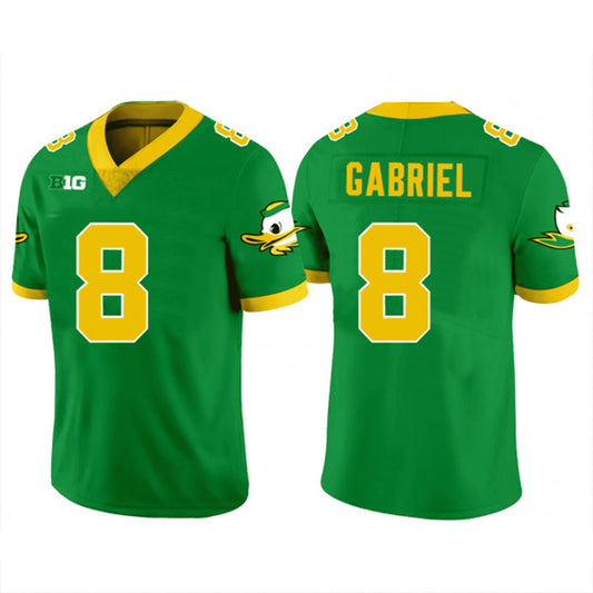 O.Ducks #8 Dillon Gabriel Player Green  Replica Game Football Jerseys