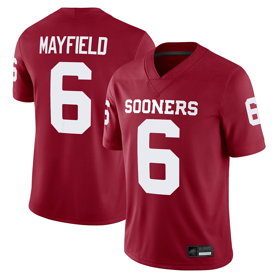 Oklahoma Sooners #6 Baker Mayfield Player Crimson  Game College Jerseys -Football Jerseys