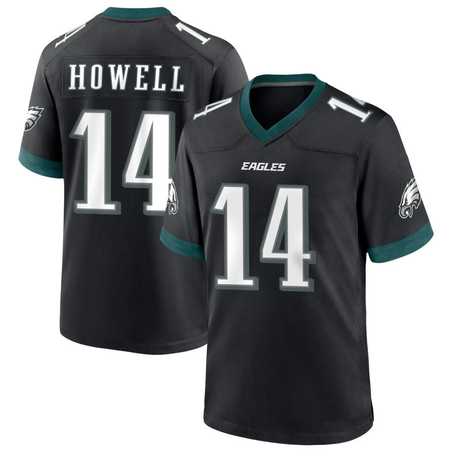 P.Eagles #14 Sam Howell Player Black Home Game Football Jerseys
