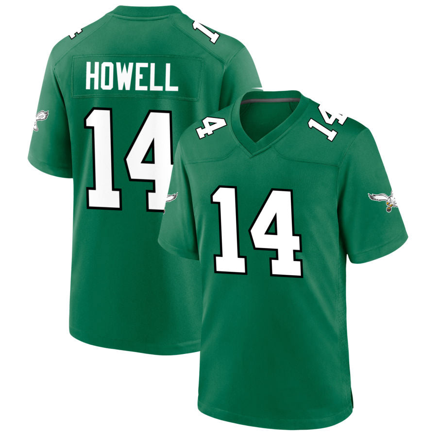 P.Eagles #14 Sam Howell Player Kelly Green Game Football Jerseys