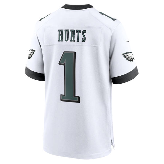 P.Eagles #1 Jalen Hurts Player White Home Game Football Jerseys