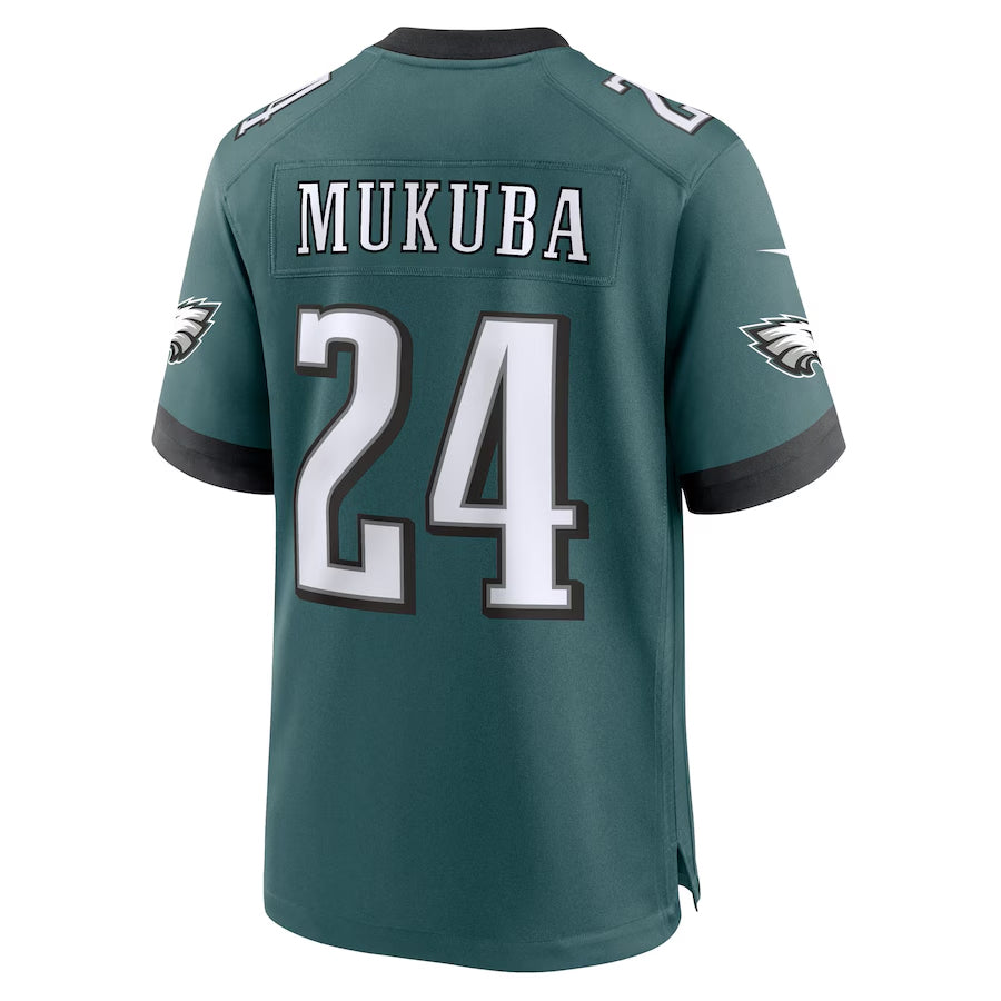 P.Eagles #24 Andrew Mukuba Player Midnight Green Home Game Football Jerseys