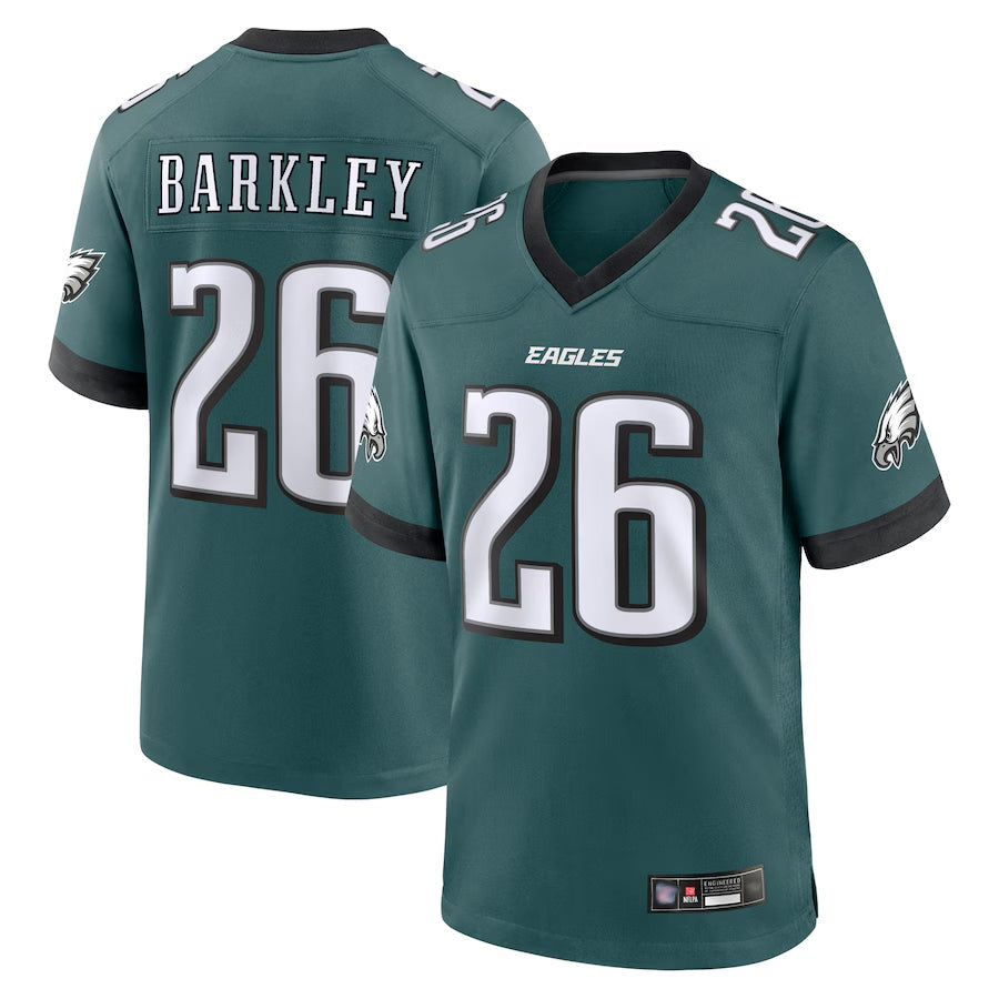 P.Eagles #26 Saquon Barkley Player Midnight Green Game Football Jerseys