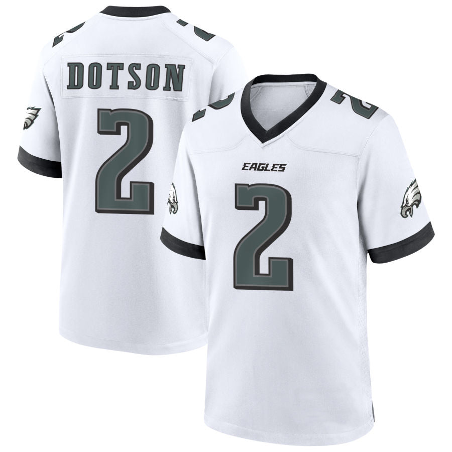 P.Eagles #2 Jahan Dotson Player White Home Game Football Jerseys