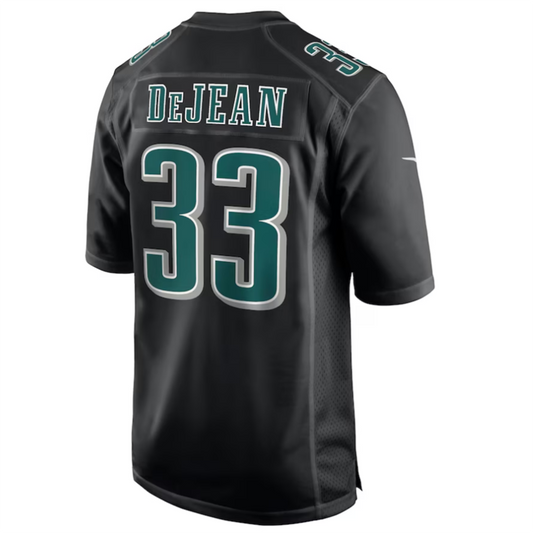 P.Eagles #33 Cooper DeJean Player Carbon Black Fashion Game Player Jersey