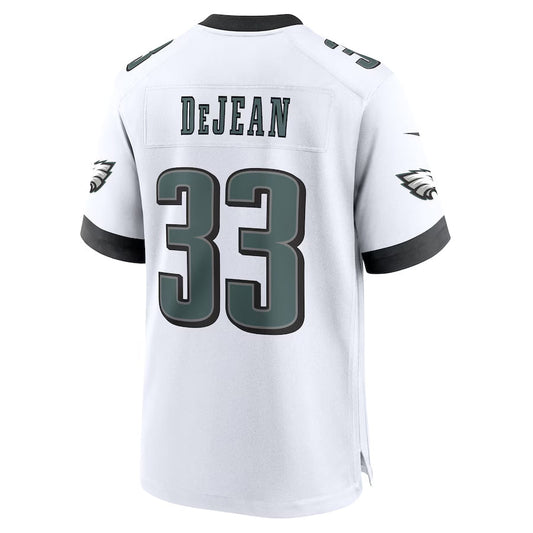 P.Eagles #33 Cooper DeJean Player White Home Game Football Jerseys