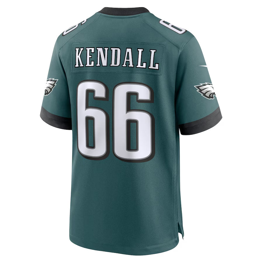 P.Eagles #66 Drew Kendall Player Midnight Green Home Game Football Jerseys