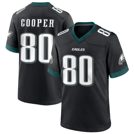 P.Eagles #80 Darius Cooper Player Black Game Football Jerseys