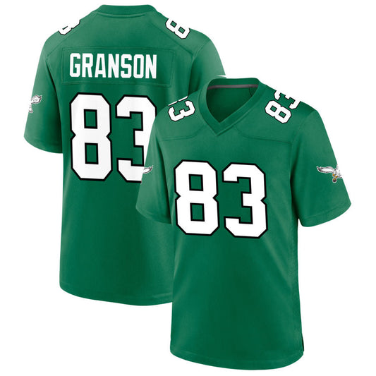 P.Eagles #83 Kylen Granson Player Kelly Green Game Football Jerseys
