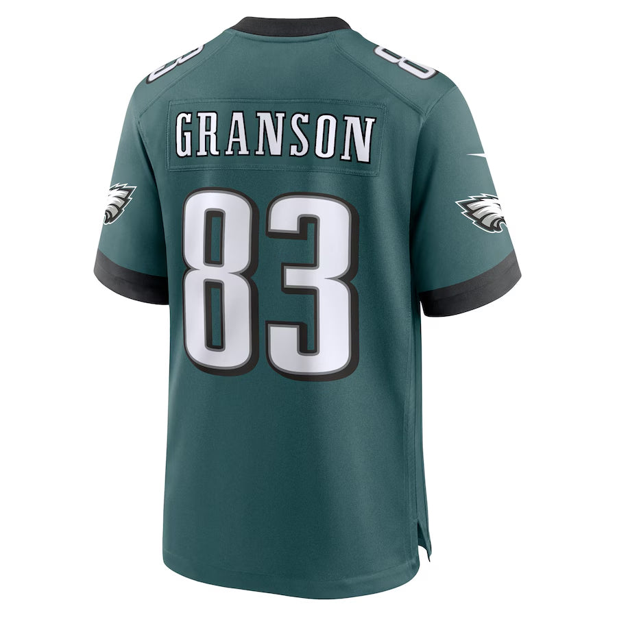 P.Eagles #83 Kylen Granson Player Midnight Green Home Game Football Jerseys