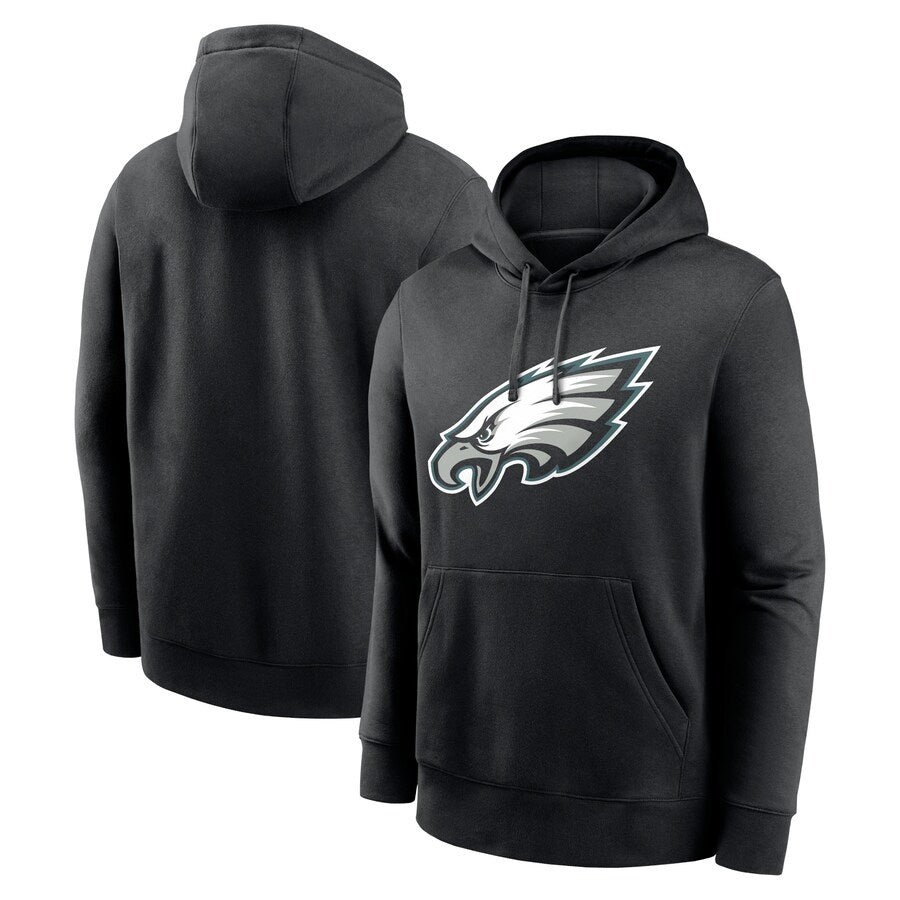 P.Eagles Blank Player Midnight Black Fashion Pullover Hoodie Football Jerseys