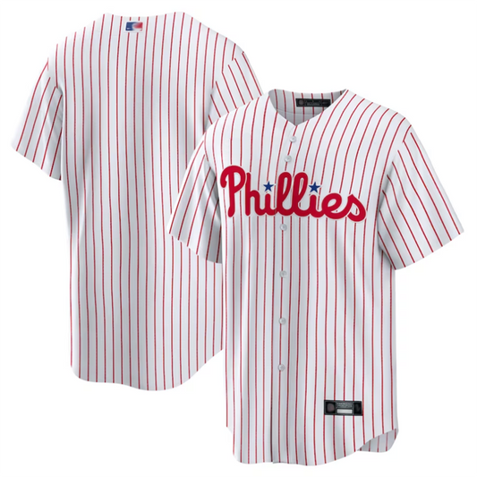 P.Phillies Blank Player White Home Replica Team Baseball Jerseys