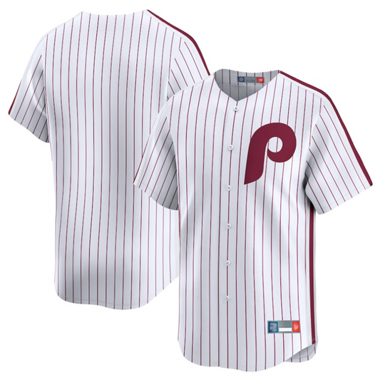P.Phillies Blank Player White Throwback Cooperstown Collection Limited Baseball Jerseys