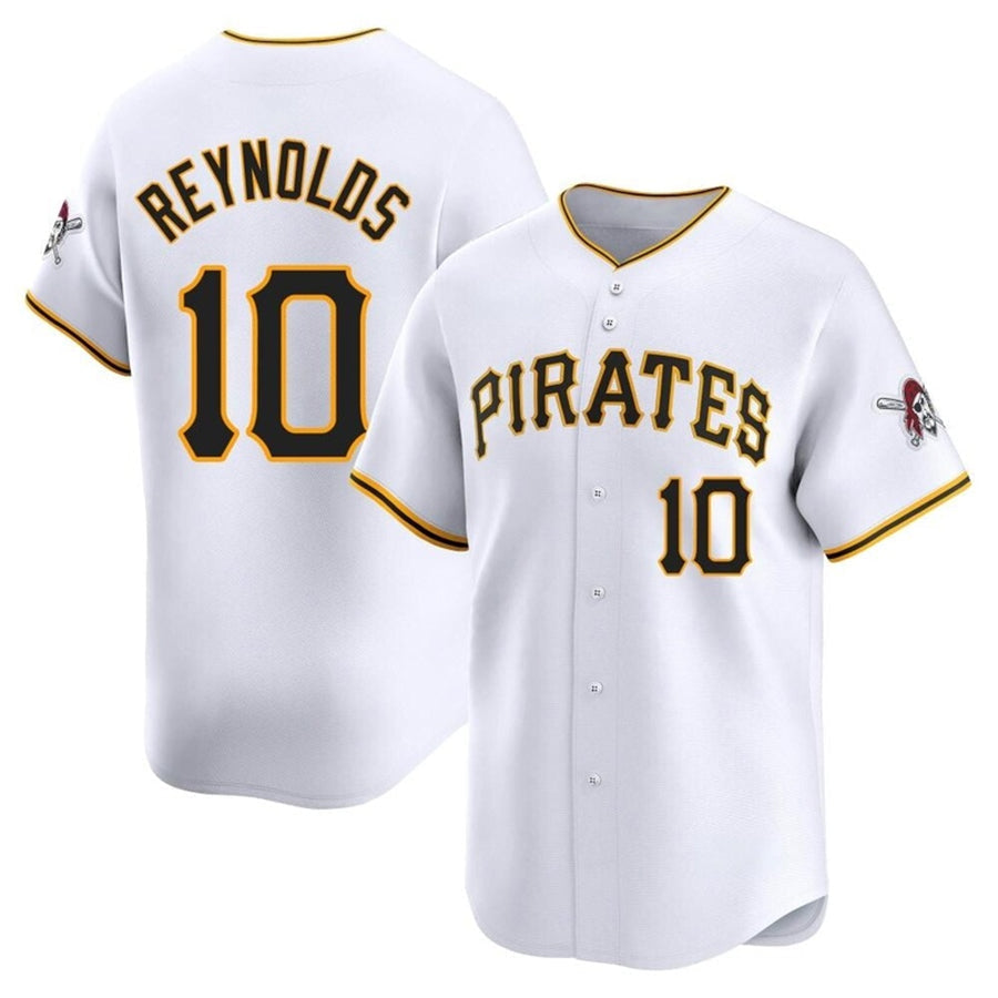 P.Pirates #10 Bryan Reynolds Player White Home Limited Baseball Jerseys