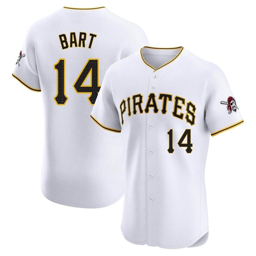 P.Pirates #14 Joey Bart Player White Limited Elite Baseball Jerseys