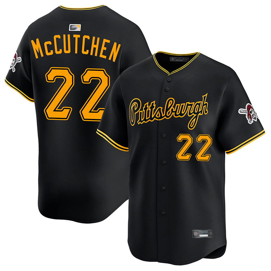 P.Pirates #22 Andrew McCutchen Player Black Home Limited Baseball Jerseys