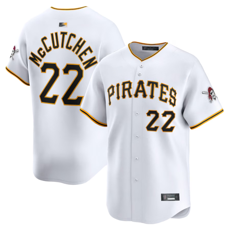 P.Pirates #22 Andrew McCutchen Player White Home Limited Baseball Jerseys