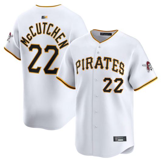 P.Pirates #22 Andrew McCutchen Player White Home Limited Baseball Jerseys