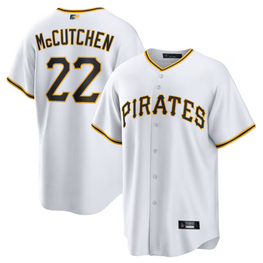 P.Pirates #22 Andrew McCutchen Player White Replica Baseball Jerseys