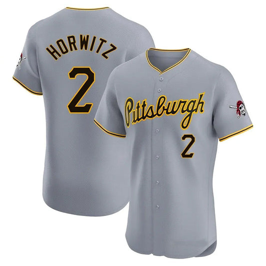 P.Pirates #2 Spencer Horwitz Player Gray Limited Elite Baseball Jerseys