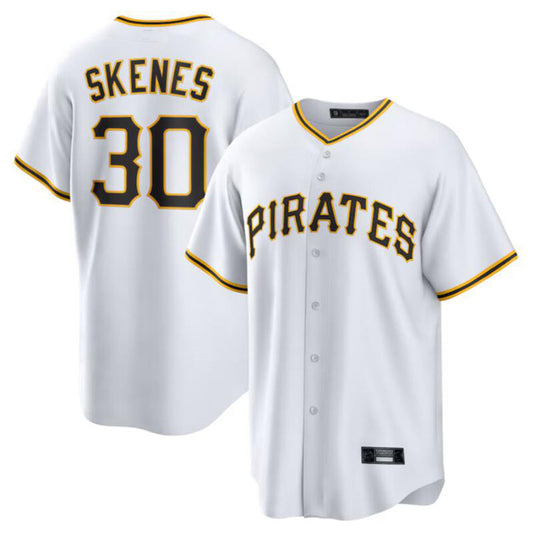 P.Pirates #30 Paul Skenes Player White Home Replica Stitched Baseball Jerseys