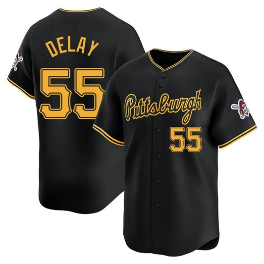 P.Pirates #55 Jason Delay Player Gray Limited Elite Baseball Jerseys