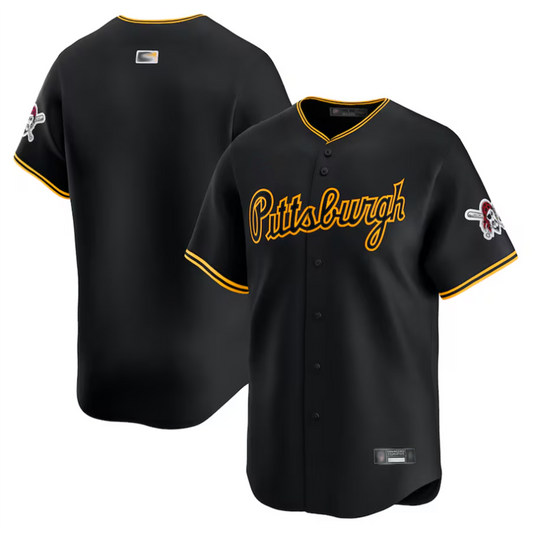P.Pirates Blank Player Black Team Logo Limited Elite Baseball Jerseys