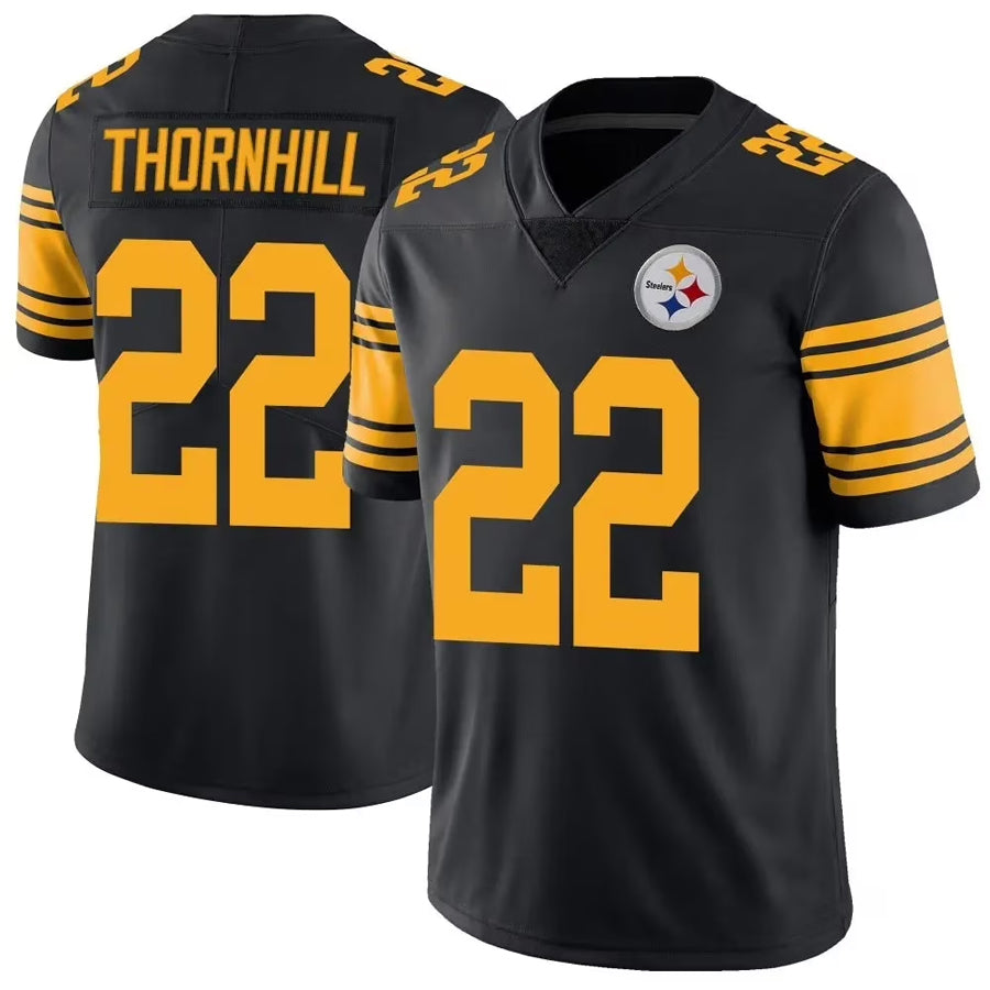 P.Steelers #22 Juan Thornhill Player Black Alternate Vapor F.U.S.E. Limited Football Jerseys