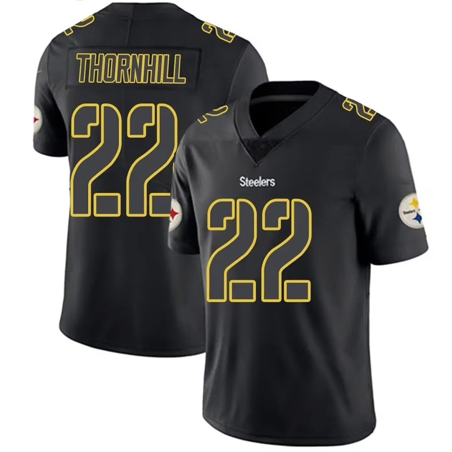 P.Steelers #22 Juan Thornhill Player Black Impact Limited Football Jerseys