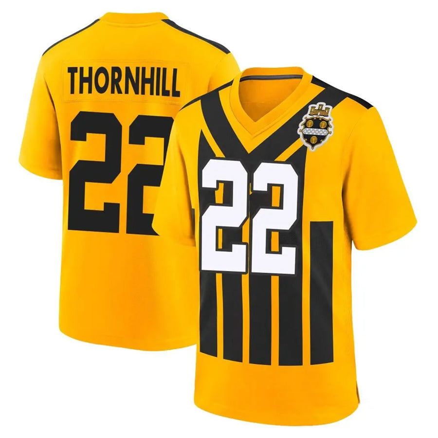 P.Steelers #22 Juan Thornhill Player Gold Alternate Game Football Jerseys
