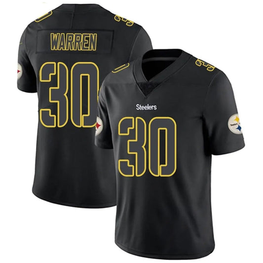 P.Steelers #30 Jaylen Warren Player Black Impact Limited Football Jerseys