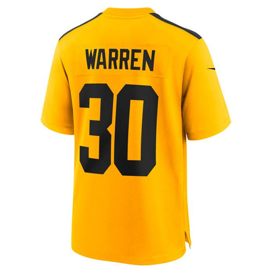 P.Steelers #30 Jaylen Warren Player Gold Alternate Game Football Jerseys