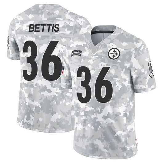 P.Steelers #36 Jerome Bettis Player Arctic Camo Salute to Service Limited Football Jerseys