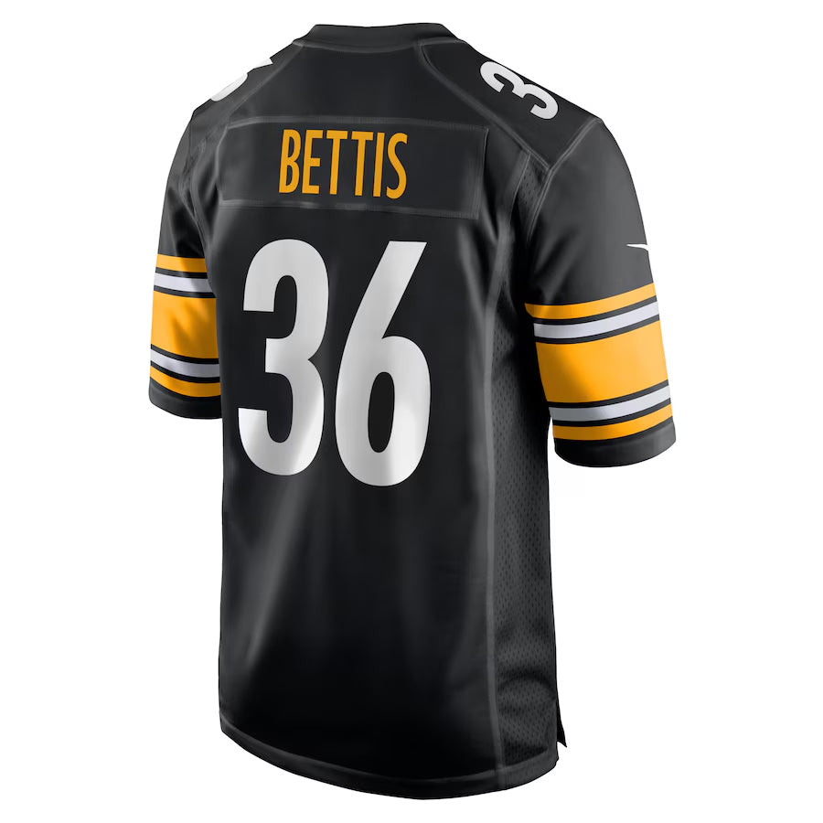 P.Steelers #36 Jerome Bettis Player Black Home Game Football Jerseys