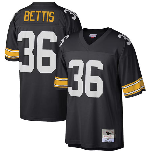 P.Steelers #36 Jerome Bettis Player Mitchell & Ness Black 1996 Retired Replica Football Jerseys